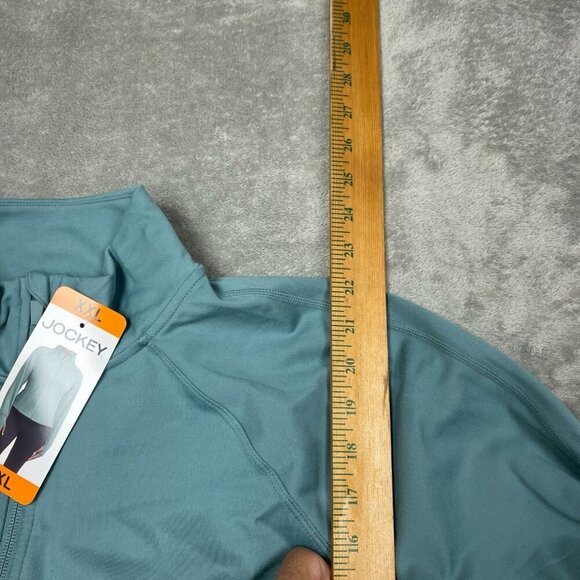 Jockey Womens XXL Zip-Up Jacket Light Blue Polyester/Spandex Blend NWT 6539 - Picture 5 of 7